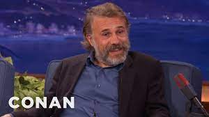 Christoph Waltz giving interview